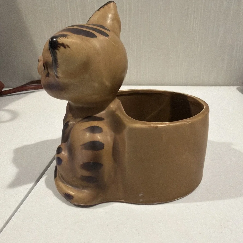 VTG‎ Caffco Japan Brown Cat Planter E3078